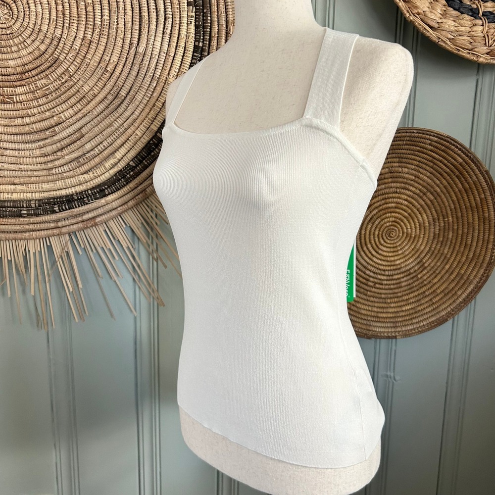 NWT NA-KD Off White Halter Neck Bandeau Top Ribbed Knit Size M - Picture 12 of 12